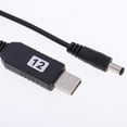 thumbnail image 3 of USB to DC adapter cable 1m 5V to 12V 5.5x2.1mm power cable plug -, 3 of 8