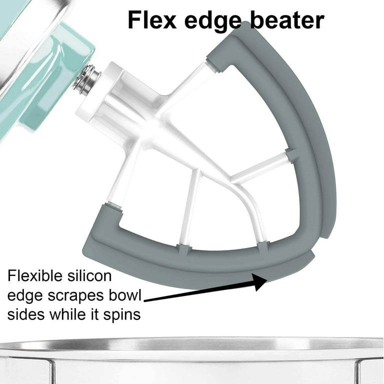 Bowl Scraper Flex Beater Head Parts for KitchenAid 4.5-5QT Tilt-Head Stand  Mixer