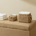 thumbnail image 5 of Small Baskets Set of 3, Small Wicker Baskets for Shelves & Bathroom Toilet Paper Organization, Decorative Paper Rope Organizers, Wicker Storage Baskets, Natural Beige, 5 of 7