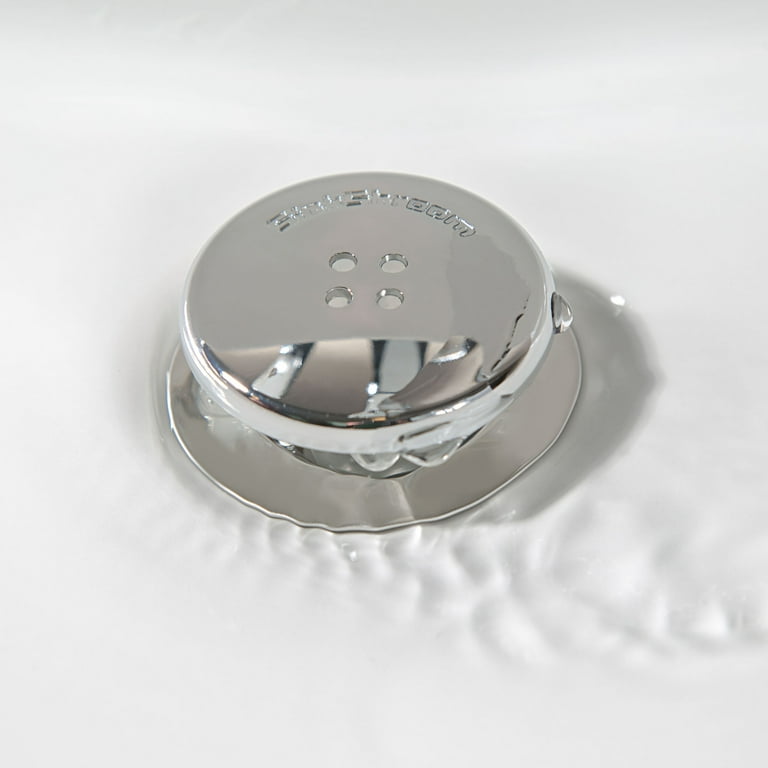 SinkShroom Revolutionary Bathroom Sink Drain Protector Hair Catcher,  Strainer, Snare, Sinkshroom Chrome Edition, 1 -1.4