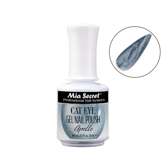 Mia Secret Cat Eye Gel Polish - Shimmery, Multidimensional effect- Infused with fine glitter- APPOLO- 0.5 fl oz