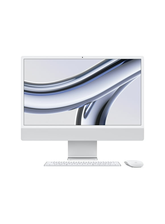 Apple iMac with 4.5K Retina display - All-in-one - M3 - RAM 8 GB - SSD 256 GB - M3 8-core GPU - 802.11ax (Wi-Fi 6E), Bluetooth 5.3 - WLAN: 802.11a/b/g/n/ac/ax (Wi-Fi 6E), Bluetooth 5.3 - Apple macOS Sonoma 14.0 - monitor: LED 24" 4480 x 2520 (4.5K) - keyboard: US - silver