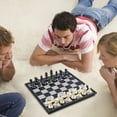 thumbnail image 1 of Juego de ajedrez internacional magnético plegable, juego de mesa, juego de ajedrez de viaje educativo para niños y adultos, 1 of 9