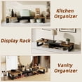 thumbnail image 6 of HIGDBFE Dual Monitor Stand Riser, 36 inch Computer Monitor Stand, Ergonomic Desktop Riser for PC, Laptop, Printer, Rustic Brown, 6 of 9