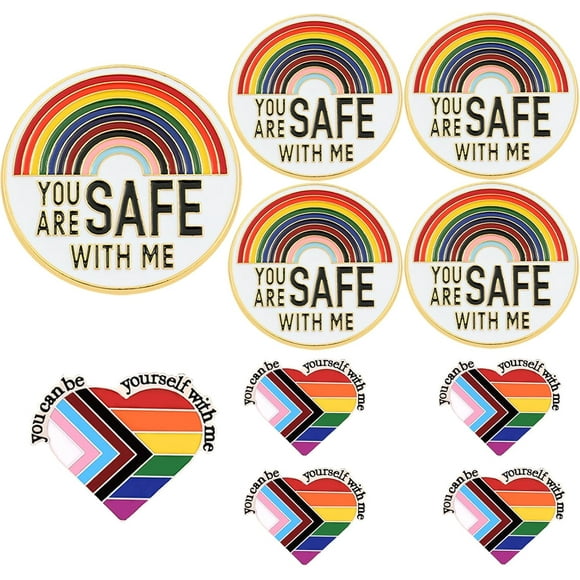 UTAH-Rainbow Pins Pride Pins for LGBT Gay Enamel Lapel Brooches Decoration for Clothes and Bags Gifts, You are Safe with Me