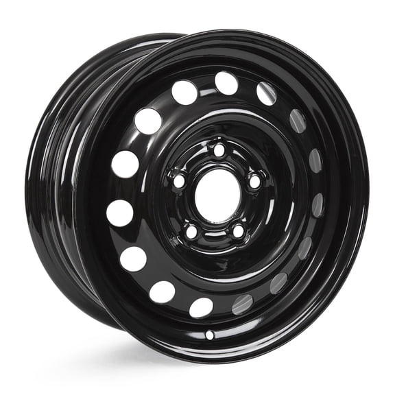 Focalmotors Steel 15 in Rim 5X114.3mm 15x6 5 Lugs, Black for 2017-2020 Hyundai Elantra