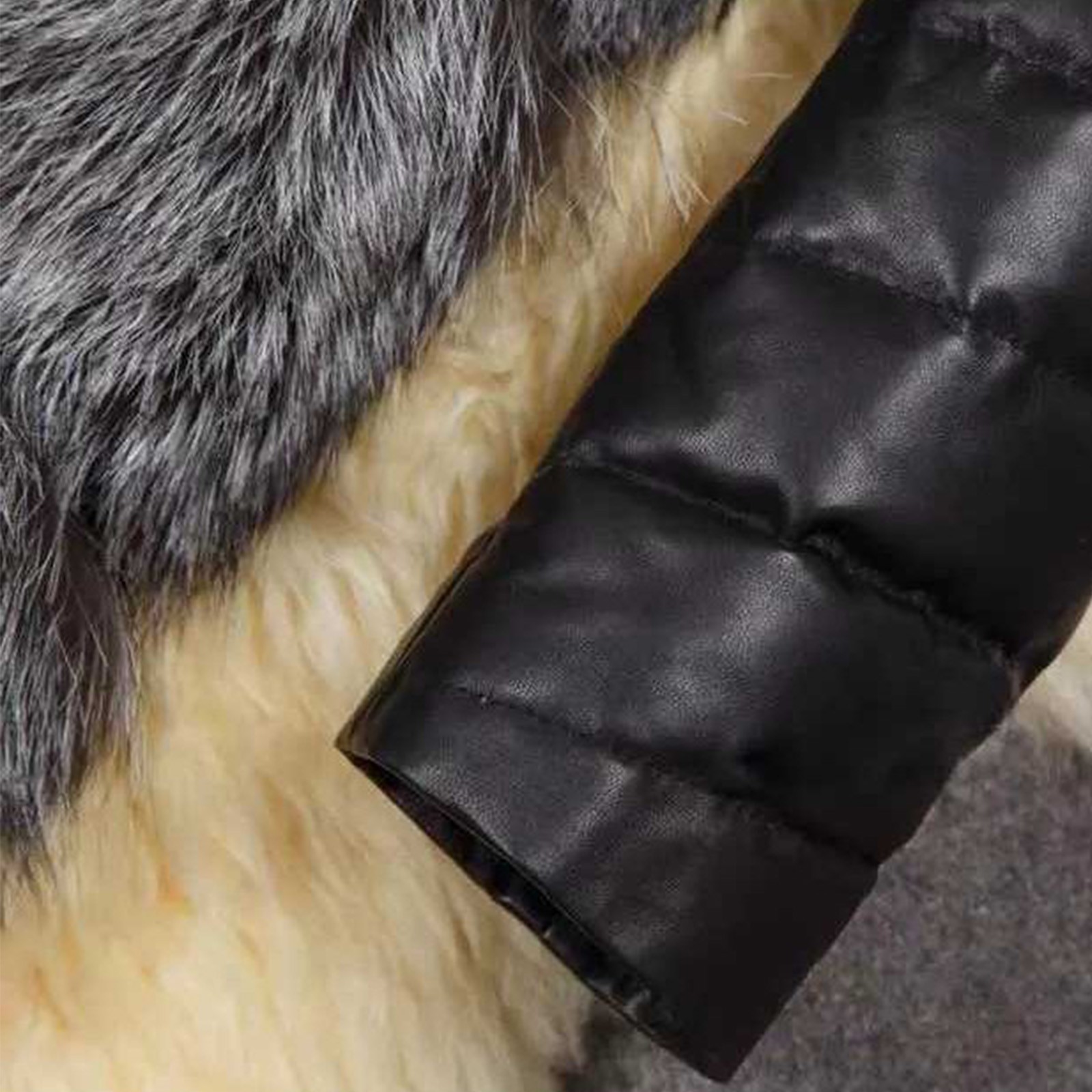 Veste En Peluche Femme - Manteau D'hiver Matelassé Chaud - Fermeture éclair - Col Montant - Style Streetwear