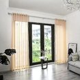 thumbnail image 2 of Polyester Window Tulle Voile Curtain Bedroom Living Room Decor (Beige), 2 of 5