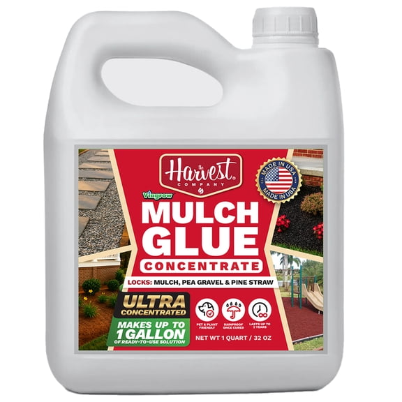 Viagrow Mulch Glue 1 QT / 32 OZ: Makes 1 Gal / Covers Approx. 125 Sq. Ft.