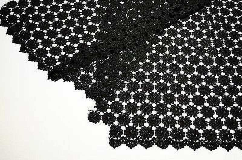 Lily 37" Daisy Venice Lace Fabric All Over Both Side Scalloped Edge 9 colors