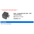 thumbnail image 2 of Relay - Compatible with 1988 - 1993 Chevy Blazer 1989 1990 1991 1992, 2 of 2
