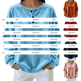 thumbnail image 3 of Velvet Tops for Women 2026 Long Sleeve Shirts Casual Loose Fit Velour Pullover Tee Shirts Soft Comfy Warm Lightweight Basic Tops by Yigetop Sky Blue S, 3 of 6