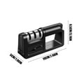 thumbnail image 3 of Handheld Knife Sharpener with 3-Stage Grinding, Scissor Slot, Non-Slip Base, and Hanging Storage for Kitchen Knives, 3 of 6