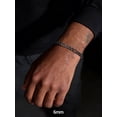 thumbnail image 3 of PROSTEEL Stainless Steel Bracelet for Men Women Figaro Black Chain Wrist Link Bracelets 6MM 7.5 inch Birthday Birthday Father Day Jewelry Gift for Him Dad Son Adult Age, 3 of 8
