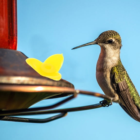 HOOWIFFY 12-Piece Yellow Plastic Hummingbird Feeder Replacement Parts for Bird Feeding Accessories