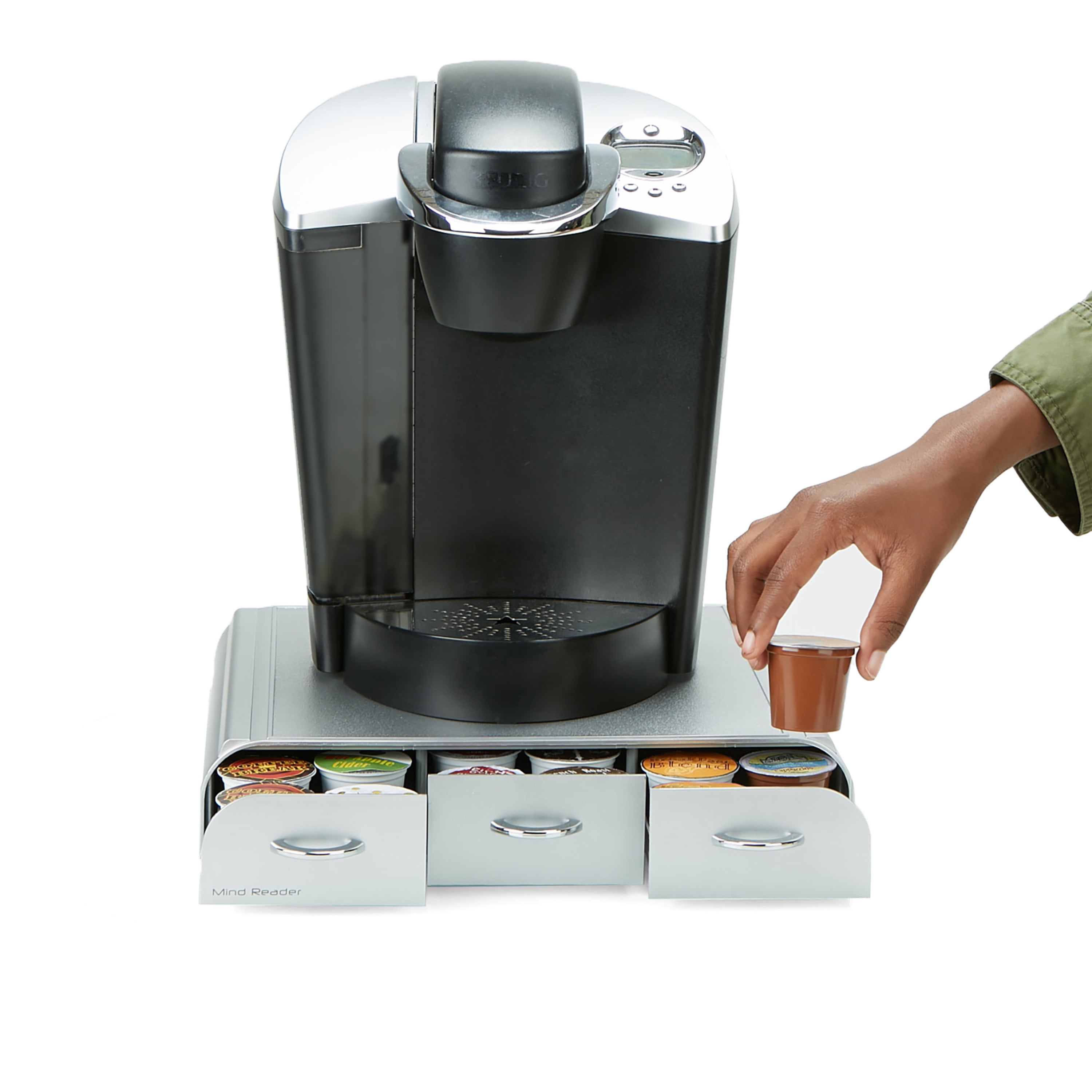 Mind Reader 36 Capacity 'Anchor' Triple Drawer Single Serve Coffee Pod  Holder, Black Print 