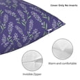 thumbnail image 3 of Yiaed Lavender Flowers Print Pillow Covers Super Soft Decorative Square Throw Pillow Covers Case Cushion Covers for Sofa Couch Bedroom Car Decor（No pillow core）-20"x20", 3 of 7