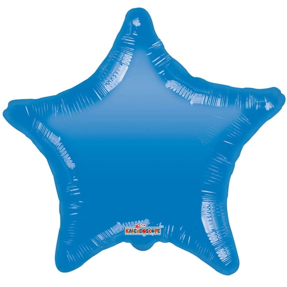 18 inch Kaleidoscope Star - Blue Gellibean Plastic Balloons - Party Supplies Decorations