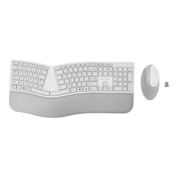 Kensington Pro Fit Ergo Wireless Keyboard and Mouse - Keyboard and mouse set - wireless - 2.4 GHz, Bluetooth 4.0 - US - gray