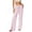 Pink, variant on Tqcoqu Women's Striped Palazzo Pants,Wide Leg Lounge Pant,Casual Baggy Elastic Waist Straight Drawstring Trousers