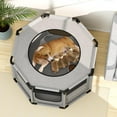 thumbnail image 3 of LAZY BUDDY Pet Playpen 47" Exercise Dog Play Tent Mesh Kennel Crate for Dogs/Cats/Rabbits, Gray Octagon, 3 of 5