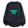 thumbnail image 2 of successthop Knit Sweaters for Men Plus Size Long Sleeve Chunky Crewneck Brushed Tops Distressed Star Casual Clothes XL, 2 of 8
