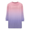 thumbnail image 6 of WSBDENLK Womens 3/4 Length Sleeve Tops Summer Tee T-Shirts Solid Color Round Neck Tunic Blouses Fall Winter Clothes Pink S(S), 6 of 6