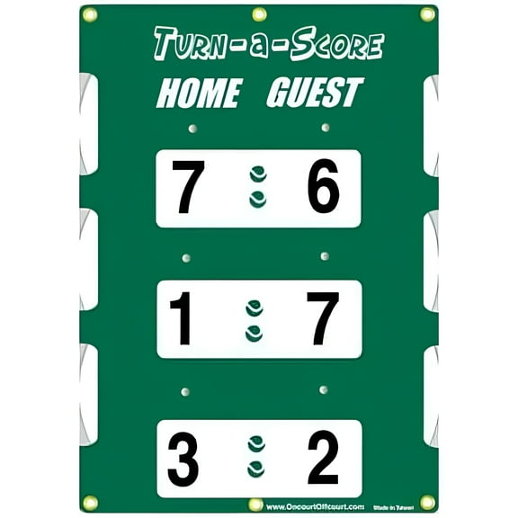 Oncourt Offcourt Turn-a-Score - Tennis Score Keeper/Attaches to Net/New UV Protection