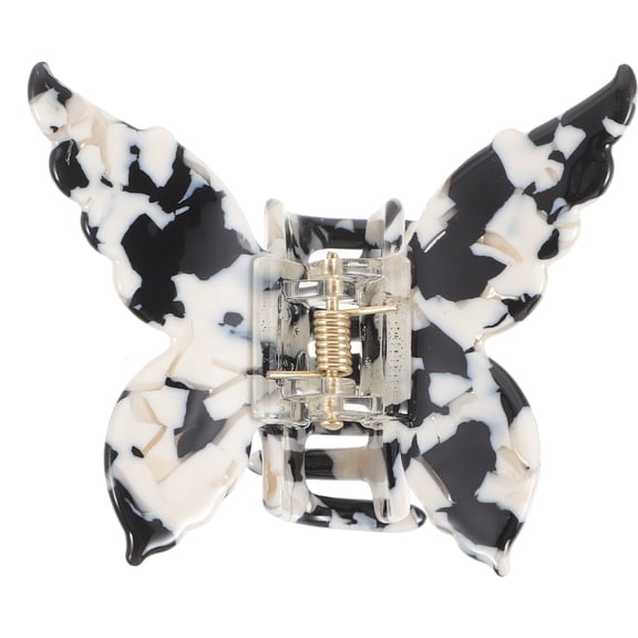 Butterfly Hair Claw Clip for Women Black Acetate Sheet Material 3 Pcs Versatile Decorate