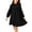 Black, variant on OGLCCG Girls Lantern Long Sleeve Dress Kids Flowy Pleated Crewneck A-Line Fall Dresses Birthday Princess Dress(Army Green,7-8 Years)