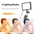 thumbnail image 4 of Desktop USB Video Conference Lighting Kit with 2 * LED Video Light 3200K-5600K Dimmable + 2 * Desk Mount Metal Light Stand + 2 * 360° Rotatable Ballhead + 10 * Color, 4 of 9