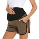 thumbnail image 4 of ShomPort Maternity Shorts with Pockets Loose Casual Pregnant Active Shorts Over The Belly Fall Maternity Clothes, 4 of 8