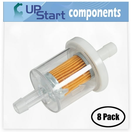 8-Pack 691035 Fuel Filter Replacement for Craftsman 536-270211 Rear Engine Riding Mower - Compatible with 493629 Fuel Filter 40 Micron -  UpStart Components, LM-691035-8PK-DL175