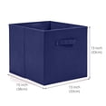 thumbnail image 6 of EZOWare Set of 4 Foldable Fabric Basket Bin, Collapsible Storage Cube boxes for Nursery Toys Shelves (13 x 15 x 13 inches) - Denim Blue, 6 of 7