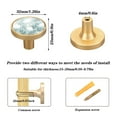 thumbnail image 3 of 4 Pcs 32mm Diameter Round Cabinet Hardware Knob Zinc Alloy Furniture Knobs for Dresser Home Decor White Rabbits Pattern, 3 of 9