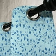 thumbnail image 4 of Ambesonne Leaves Grommet Curtain, Blue Berries Rustic Life, 50" x 54", Blue Pale Blue, 4 of 6
