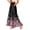 Dark Purple, variant on LWavelet Women Leaf Print Maxi Skirt Elastic Waist With Pockets Boho Long Skirt Champagne 2XL