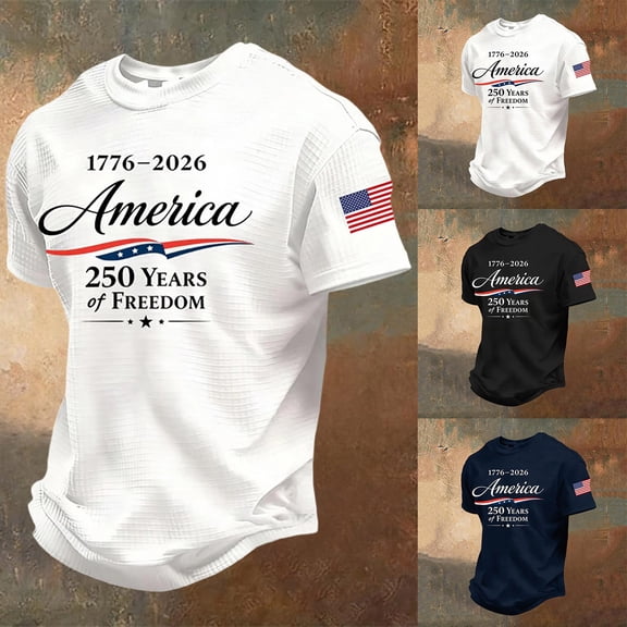 250Th Anniversary Usa Shirt Texture Short Sleeve T Shirt Patriotic Anniversary Graphic Print Mens Tees Black L