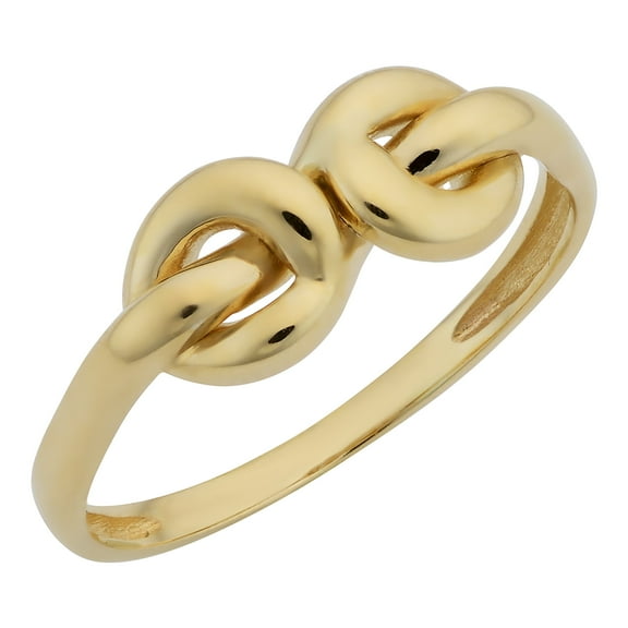 KoolJewelry 14k Yellow Gold High Polish Love Knot Ring (size 6)