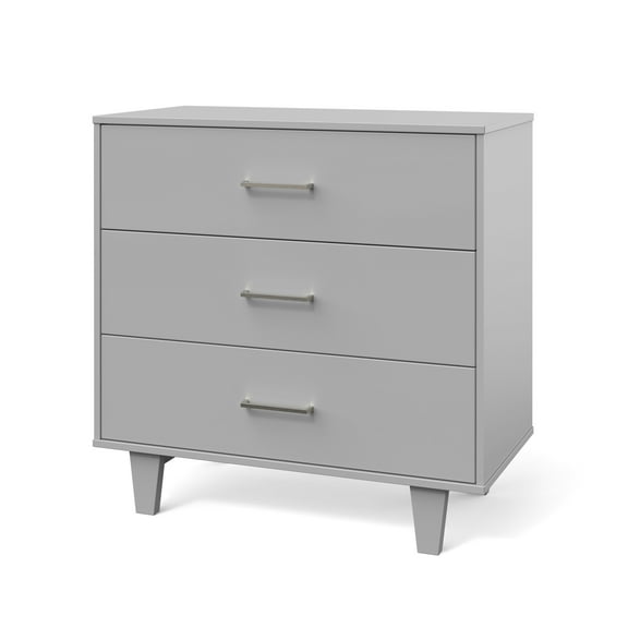 Child Craft Tremont 3-Drawer Dresser with Changing Table Topper, Anti-Tip Kit, Gentle Gray