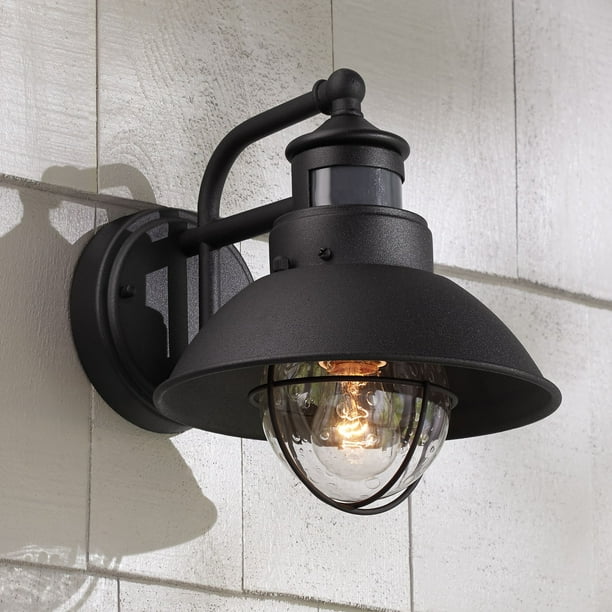 John Timberland Oberlin 9 H Black Dusk To Dawn Motion Sensor 9 H Black Dusk To Dawn Motion Sensor
