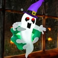thumbnail image 2 of Patiojoy Inflatable Ghost Broke Out from Window Blow Up Decorations with Built-in LED Lights 3 Suction Cups Halloween Inflatable Prop, 2 of 10