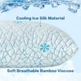 thumbnail image 3 of EMONIA Cooling Memory Foam King Pillows Set of 2,Adjustable Support & Heat Dissipation Tech for Side,Back,Stomach & Hot Sleepers, OEKO-TEX Certified (36"x20"), 3 of 13