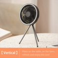 thumbnail image 3 of Ventilador de Camping con Luz LED Portátil , Recargable por USB, Colgante y de Pie, Gran Potencia Eólica, 3 of 8