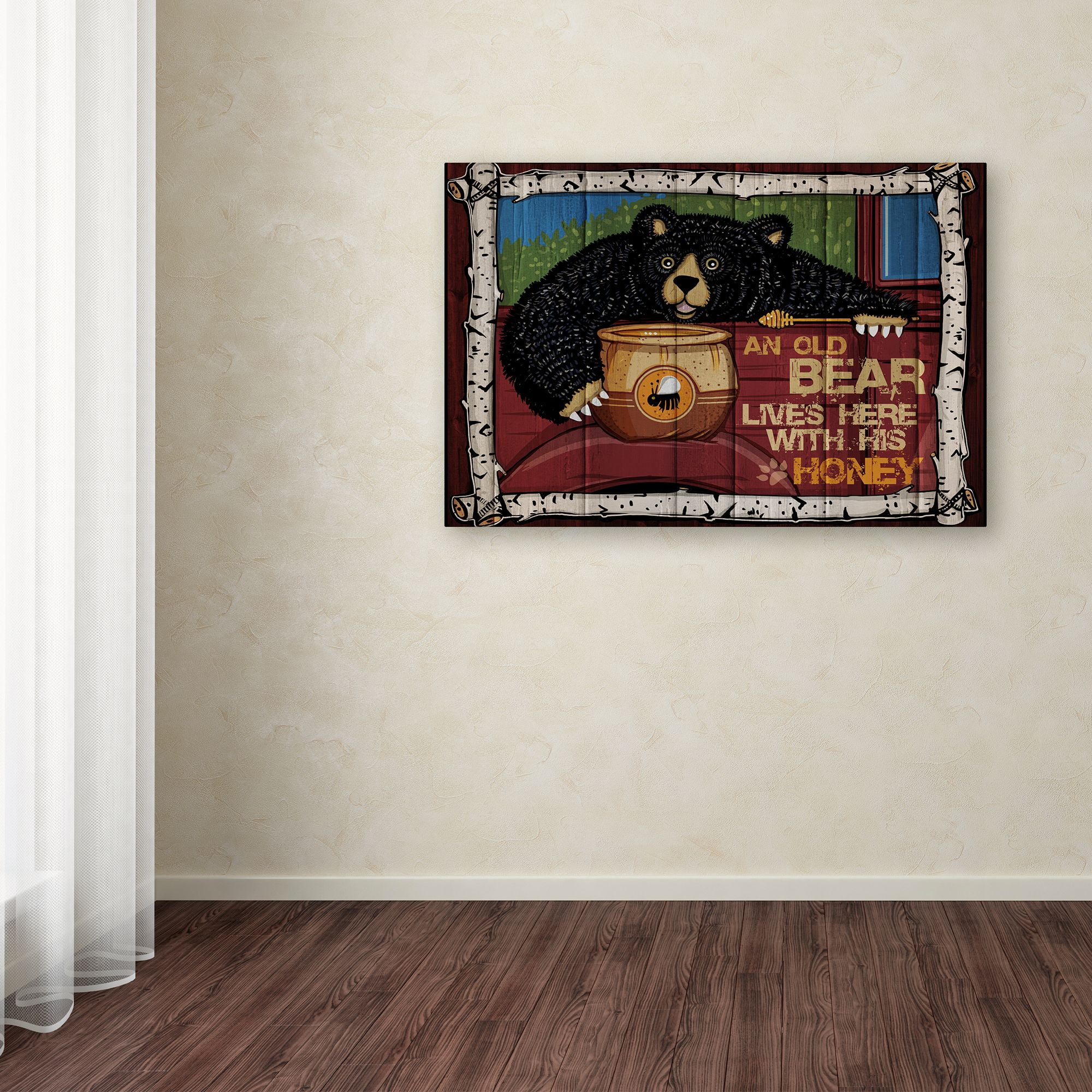 Trademark Fine Art 'Honey Bear' Canvas Art by ALI Chris
