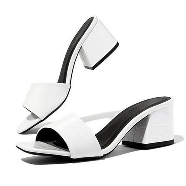 LSLJS Femmes Sandales à Bout Ouvert Unies Chaussures Pantoufles Confortables Sandales Décontractées Confortables Sandales de Plage, Pantoufles pour Femmes
