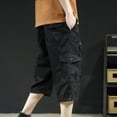 thumbnail image 6 of Taqqpue Cargo Shorts for Men Casual Long Below Knee Length Loose Fit Belted Hiking Work Shorts with Pockets, 6 of 7