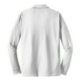 thumbnail image 3 of Mens Long Sleeve Polyester Micropique Sport-Wick Polo Shirt White Large, 3 of 8