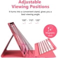 thumbnail image 3 of Backlit Wireless Bluetooth Keyboard Folio with Pencil Holder for 12.9-inch iPad Pro, iPad 5th/6th Gen & 13-inch iPad Air M2 (2024) / M3 (2025),Red, 3 of 5