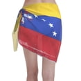 thumbnail image 2 of Women'S Beach Cover Up Short Sarong Dress America Venezuelan Flag Watercolor Wrap Chiffon Shawl, 2 of 7